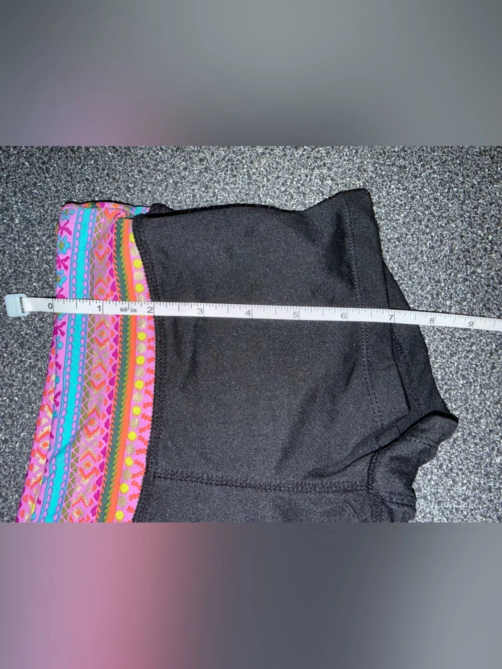 California Kiss Pink & Teal Striped Dance Set Size Child Medium